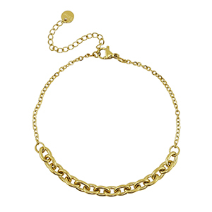 Armbanden van Stainless steel Roestvrij staal (RVS) Gold