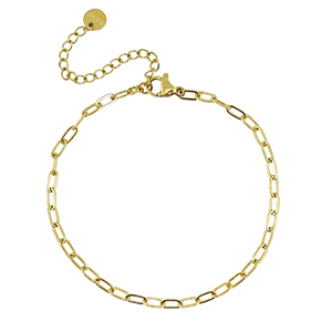 Armbanden van Stainless steel Roestvrij staal (RVS) Gold