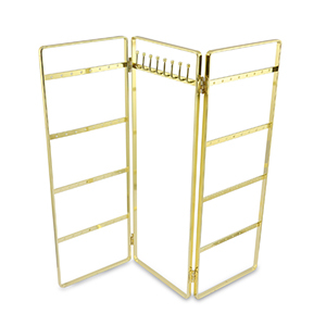 Sieraden display voor oorbellen en kettingen Gold