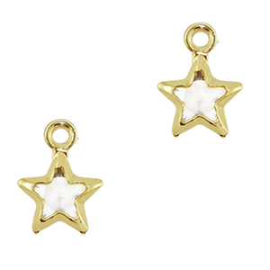 Hanger van Crystal Glass star Crystal-gold