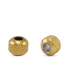 Kralen van Stainless steel Roestvrij staal (RVS) 8mm Gold