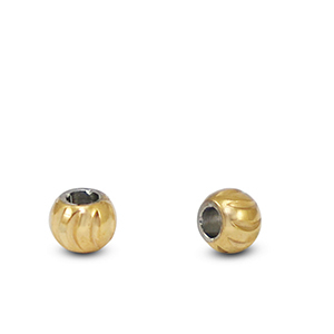 Kralen van Stainless steel Roestvrij staal (RVS) 3mm Gold