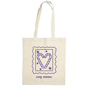 Canvas tas "Cozy season" Ecru beige