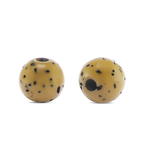 Polaris kralen 6 mm rond Sassi Walnut brown-black