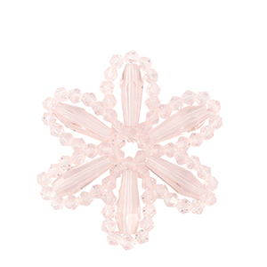 Hangers van facet flower Pink
