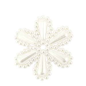 Statement hangers pearl flower Pearl white
