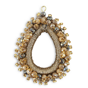 Hangers van facet drop Multicolour - Champagne gold