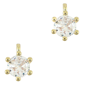 TQ metaal brass bedels zirconia Gold