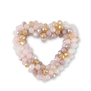 Hangers van facet heart Multicolour