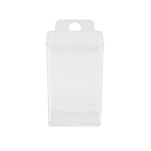 Sieraad opbergbakje tube rechthoek Transparant