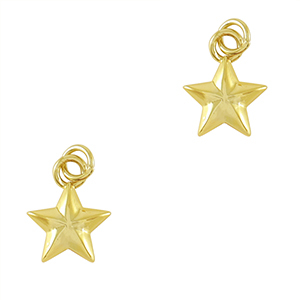 Brass TQ metaal bedels star Gold