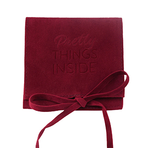 Sieradenzakje "Pretty things inside" Burgundy red