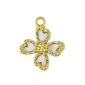 Roestvrij stalen (RVS) Stainless steel bedel flower Gold
