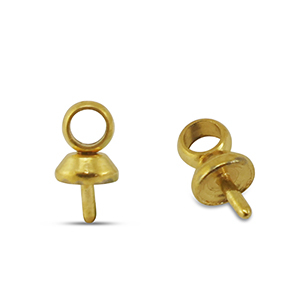 Benodigdheden van Stainless steel Roestvrij staal (RVS) eindkapjes voor kralen Gold