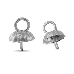 Benodigdheden van Stainless steel Roestvrij staal (RVS) eindkapjes voor kralen Silver