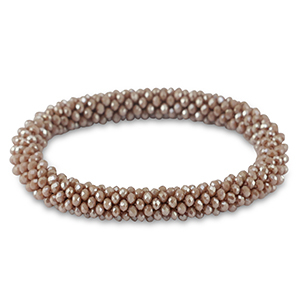 Facet armband top quality Mauve purple