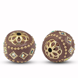 Kralen bohemian Purple-gold