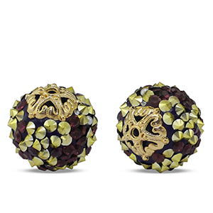 Kralen bohemian Dark purple-gold