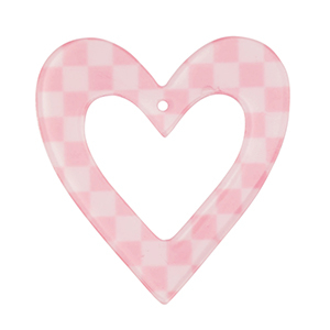 Hangers van resin heart Pink