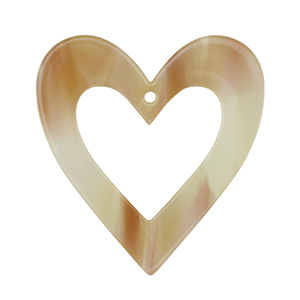 Hangers van resin heart Beige