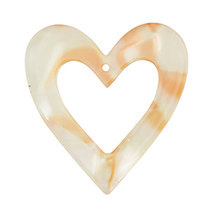 Hangers van resin heart Copper orange