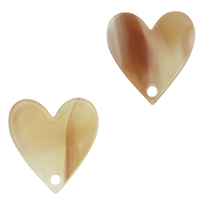 Hangers van resin heart Beige