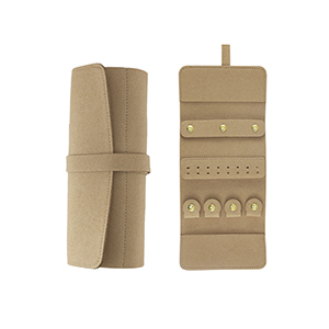Reisetui voor sieraden small Taupe