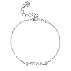 Armbanden van Stainless steel Roestvrij staal (RVS) ''girlsquad'' Silver