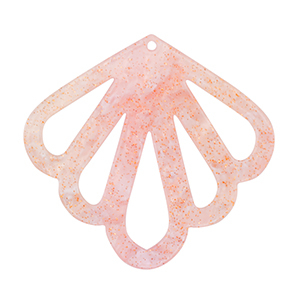 Hangers van resin shell Light pink