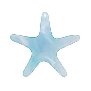 Hangers van resin starfish Blue