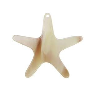 Hangers van resin starfish Beige