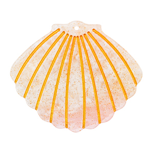 Hangers van resin shell Light pink