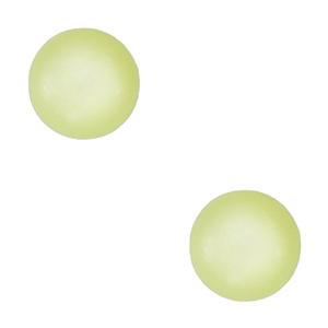 4 mm soft Polaris Elements cabochons "Birthstones" August SS16 shiny Lime green