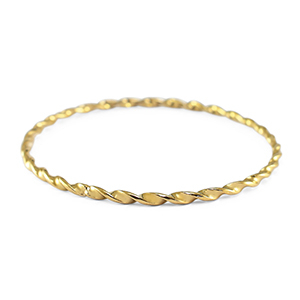 Armbanden van Stainless Steel Roestvrij staal (RVS) twisted Gold