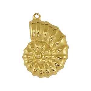 Bedels van Stainless steel Roestvrij staal (RVS) sea shell Gold