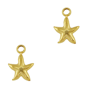 Bedels van Stainless steel Roestvrij staal (RVS) starfish Gold