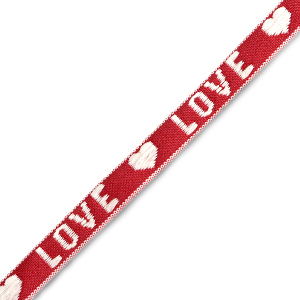 Tekstlint "love" Red-white