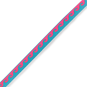 Tekstlint waves Neon blue-pink