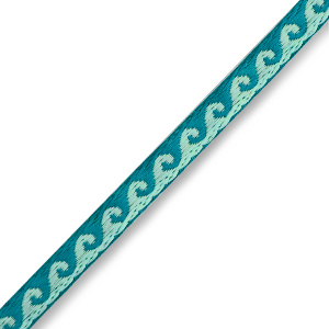 Tekstlint waves Turquoise-blue