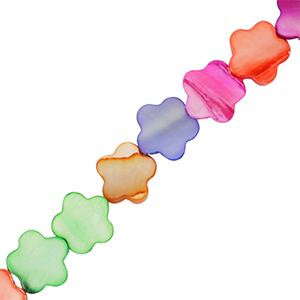 Schelp kralen flower Multicolour
