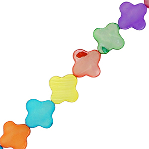 Schelp kralen clover Multicolour