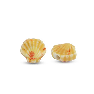 Keramiek kraal shell Orange-red