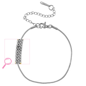 Armbanden van Stainless steel Roestvrij staal (RVS) Silver