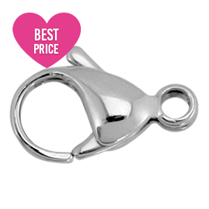 Stainless steel karabijn slot 9mm van roestvrij staal (RVS) Zilver