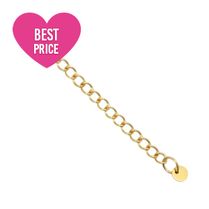 Benodigdheden van Stainless steel Roestvrij staal (RVS) verlengketting coin 4mm Goud