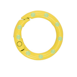 Gekleurde onderdelen voor sleutelhanger ring Yellow-green