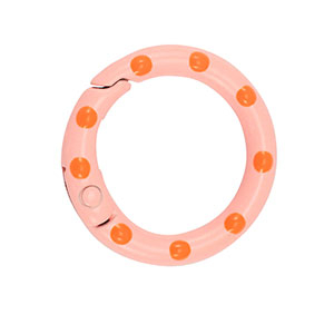 Gekleurde onderdelen voor sleutelhanger ring Pink-orange