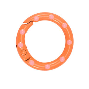 Gekleurde onderdelen voor sleutelhanger ring Orange-pink