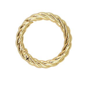 Onderdelen voor sleutelhanger ring twisted Gold