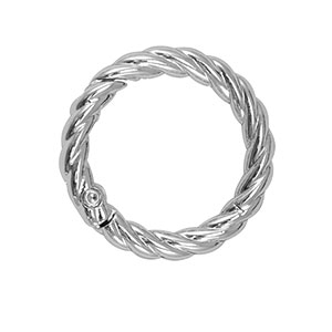 Onderdelen voor sleutelhanger ring twisted Silver